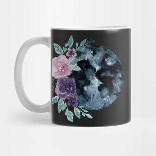 Flowers moon watercolor Mug